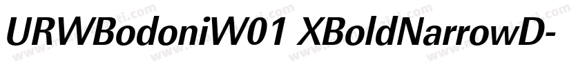 URWBodoniW01 XBoldNarrowD字体转换